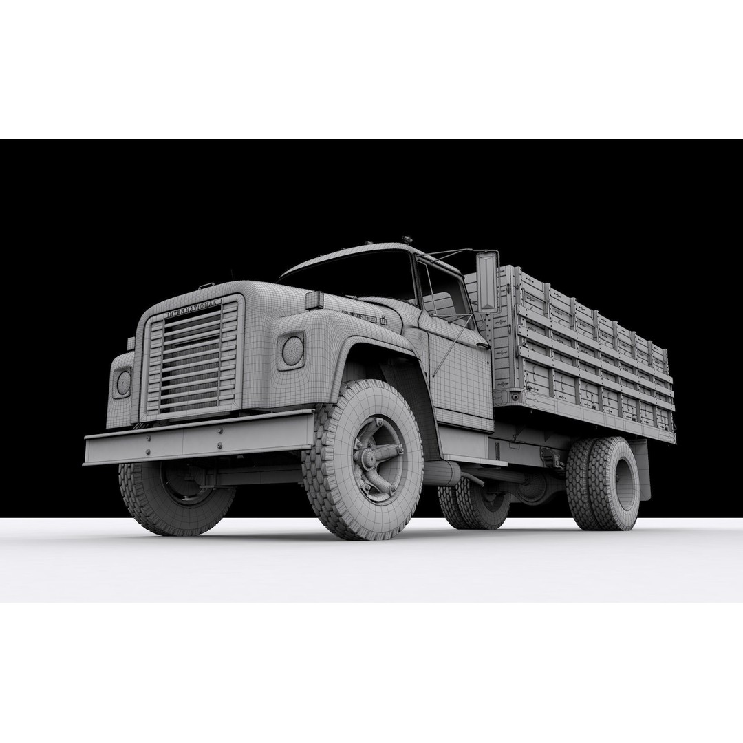 1974 International Loadstar 1600 Grain Truck 3D Model – High Detail, Game Ready