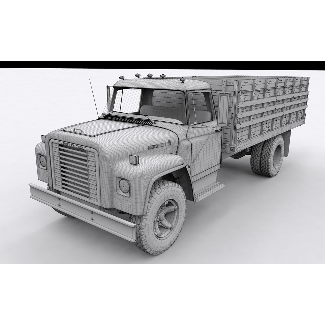 1974 International Loadstar 1600 Grain Truck 3D Model – High Detail, Game Ready - View 17