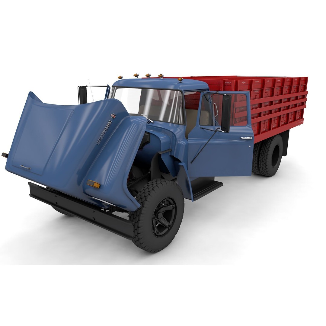 1974 International Loadstar 1600 Grain Truck 3D Model – High Detail, Game Ready - View 3