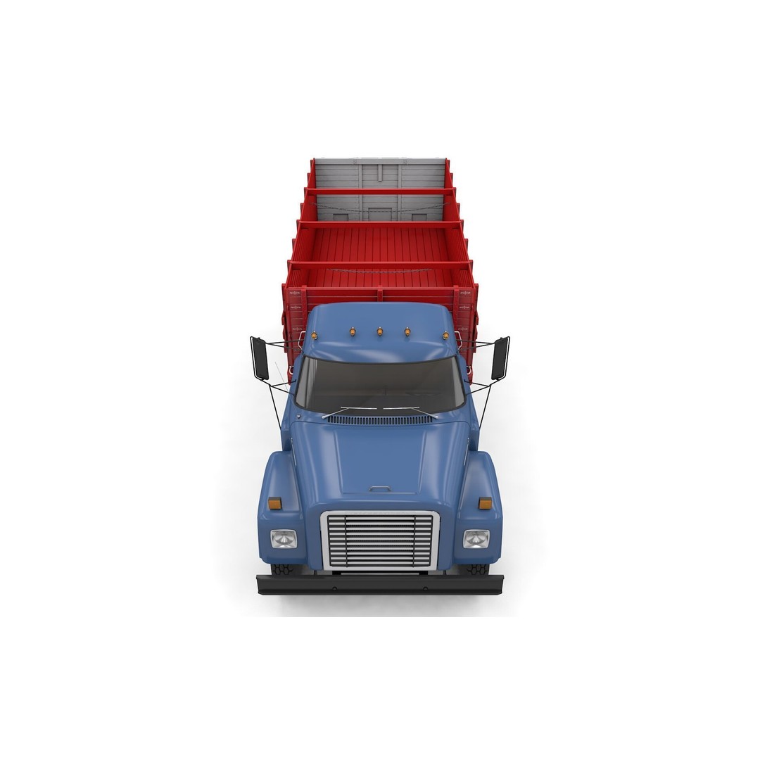 1974 International Loadstar 1600 Grain Truck 3D Model – High Detail, Game Ready - View 7