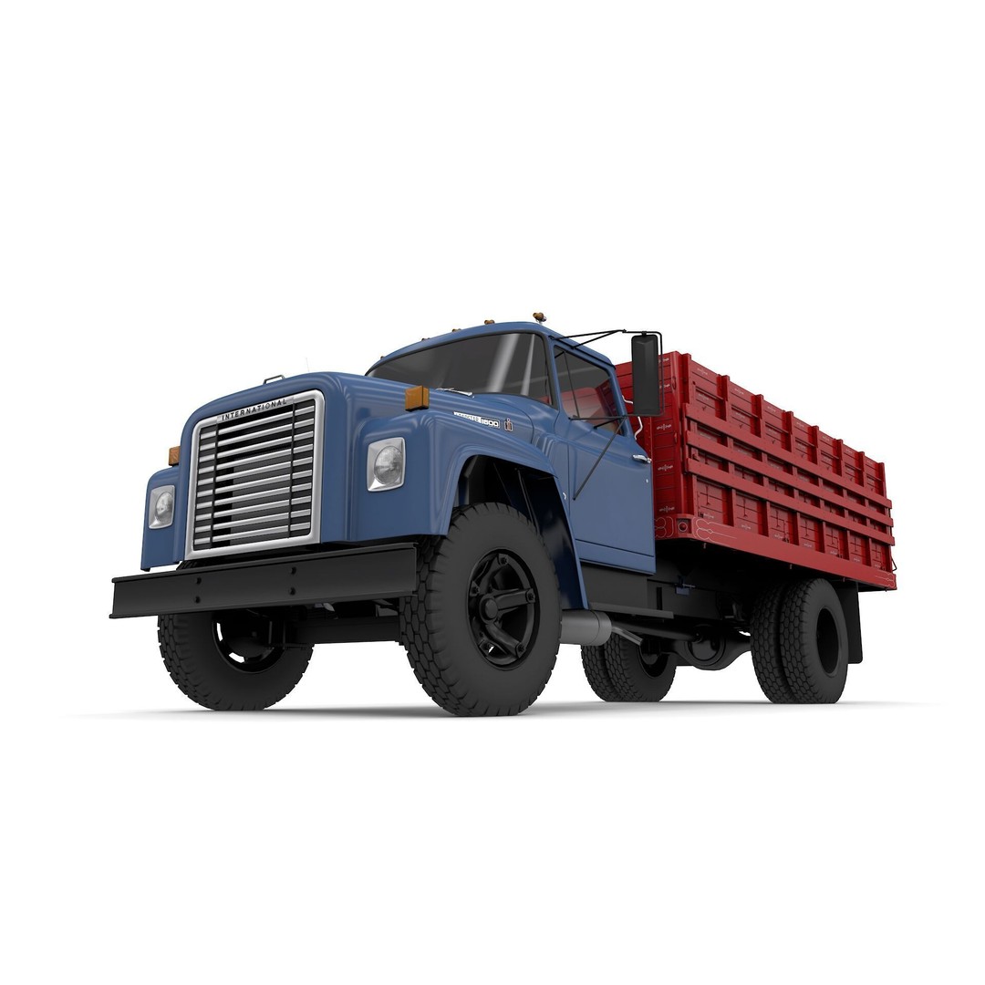 1974 International Loadstar 1600 Grain Truck 3D Model – High Detail, Game Ready - View 8