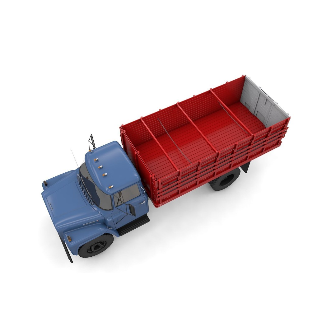 1974 International Loadstar 1600 Grain Truck 3D Model – High Detail, Game Ready - View 9