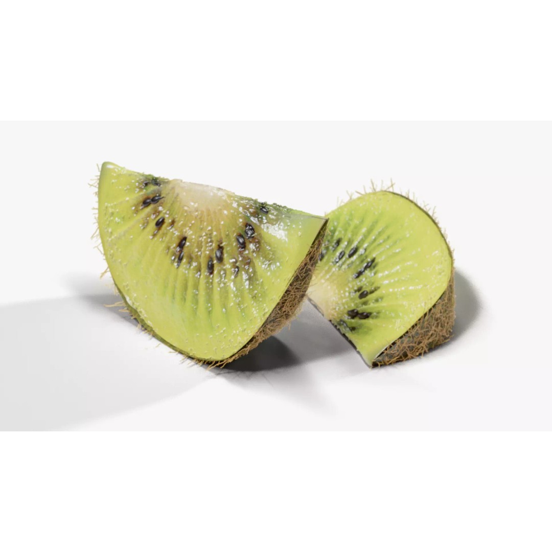Realistic Kiwi 3D Model – Low Poly Food Asset, Blender, FBX - View 15