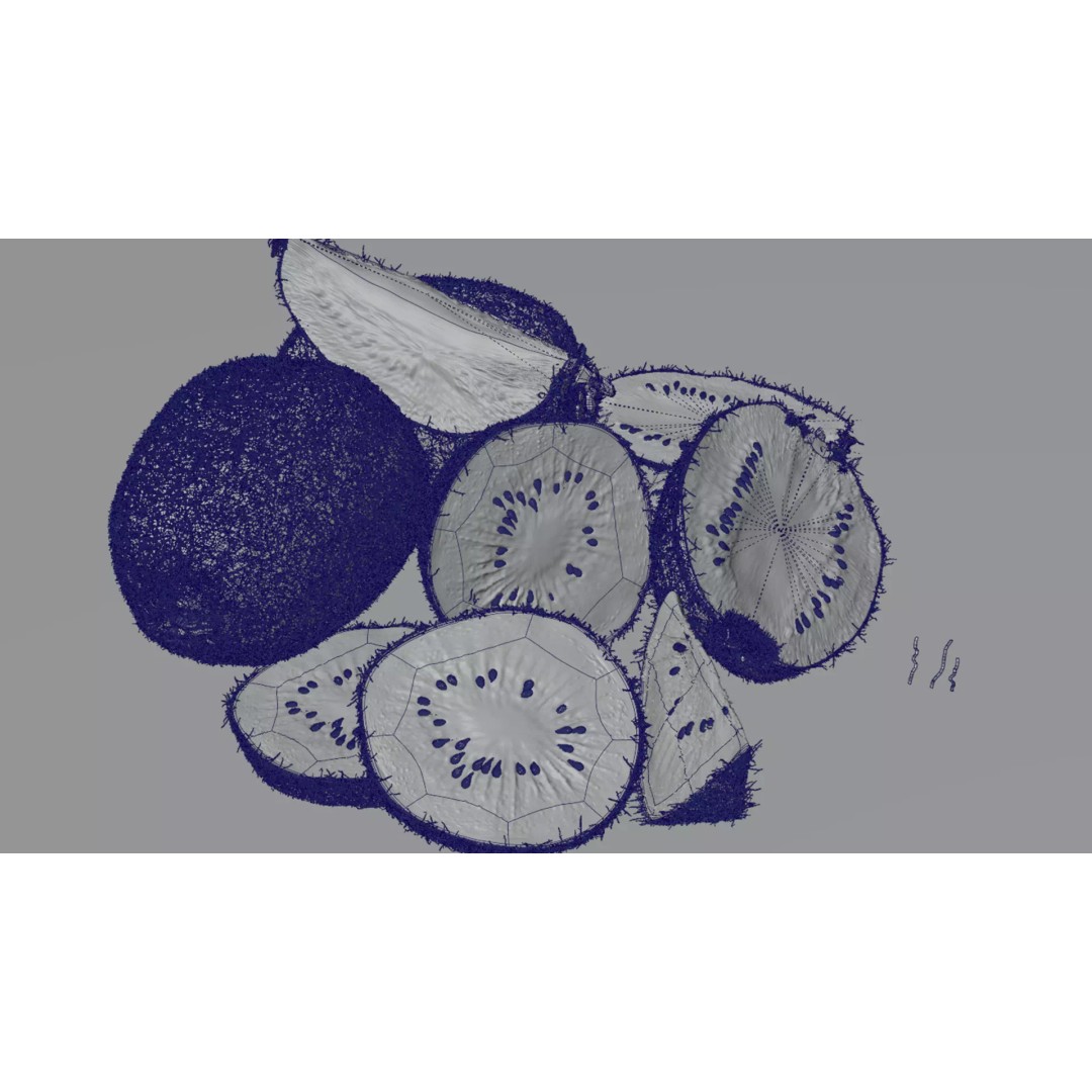 Realistic Kiwi 3D Model – Low Poly Food Asset, Blender, FBX - View 18