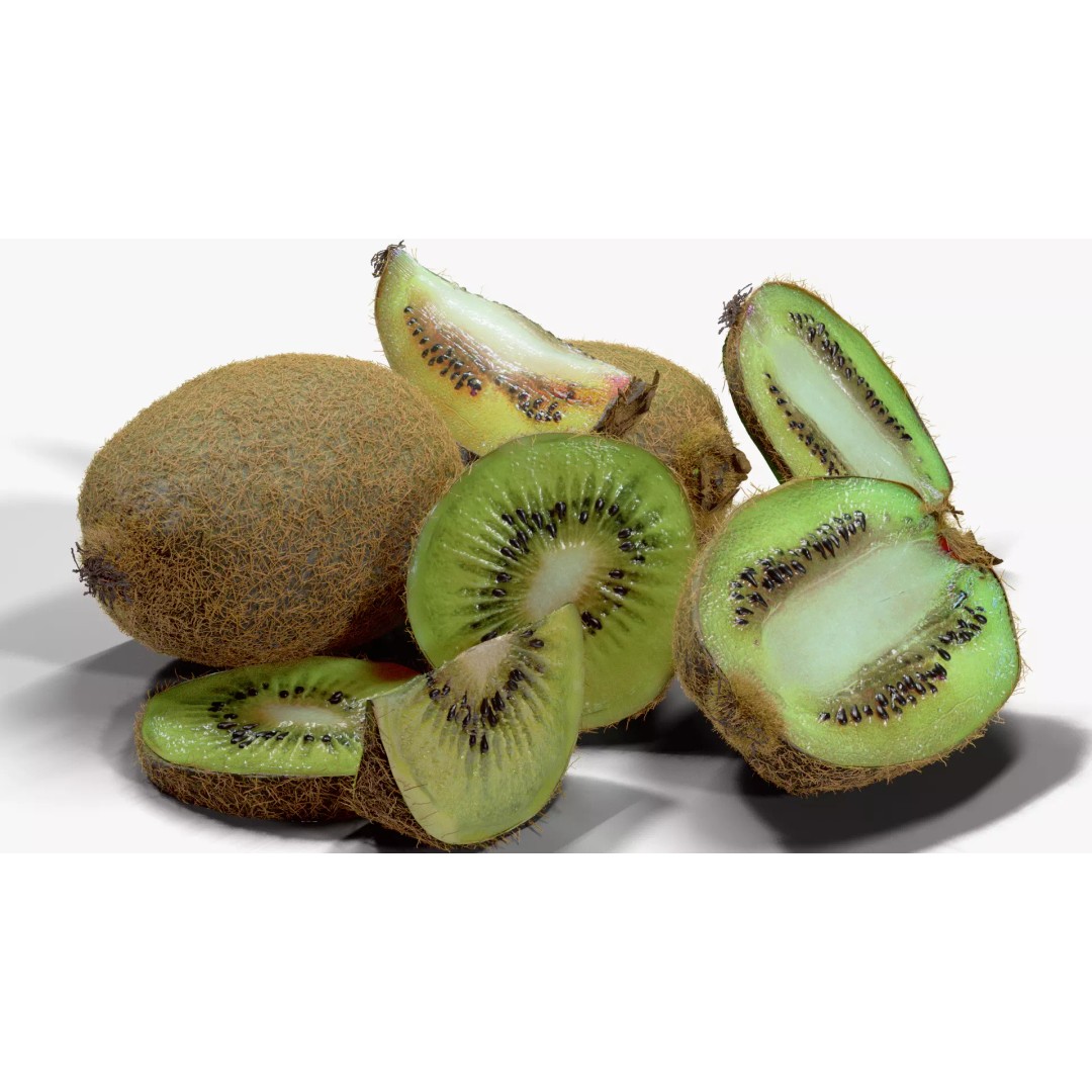 Realistic Kiwi 3D Model – Low Poly Food Asset, Blender, FBX - View 2