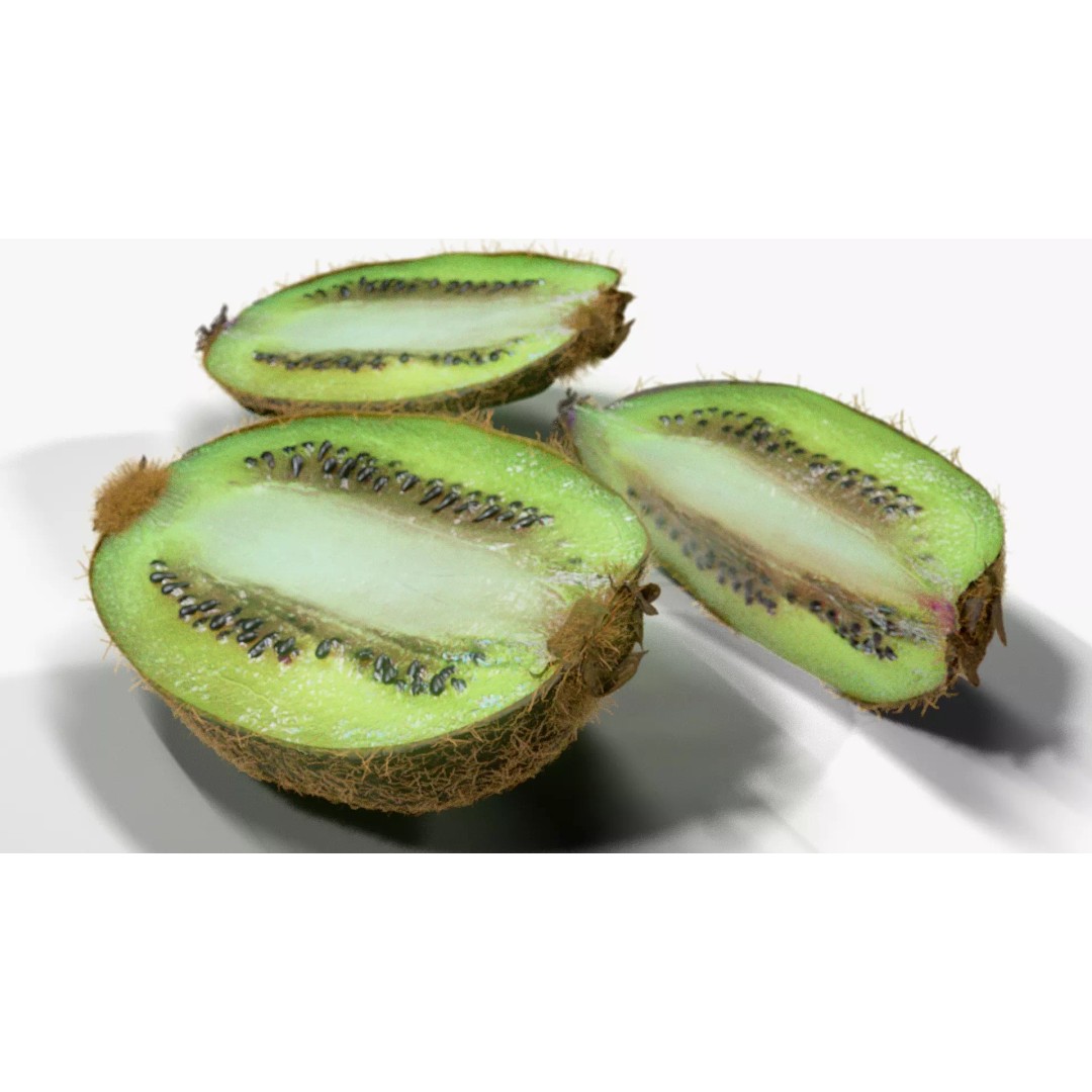 Realistic Kiwi 3D Model – Low Poly Food Asset, Blender, FBX - View 6