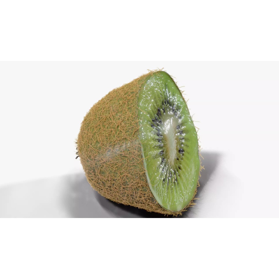 Realistic Kiwi 3D Model – Low Poly Food Asset, Blender, FBX - View 7