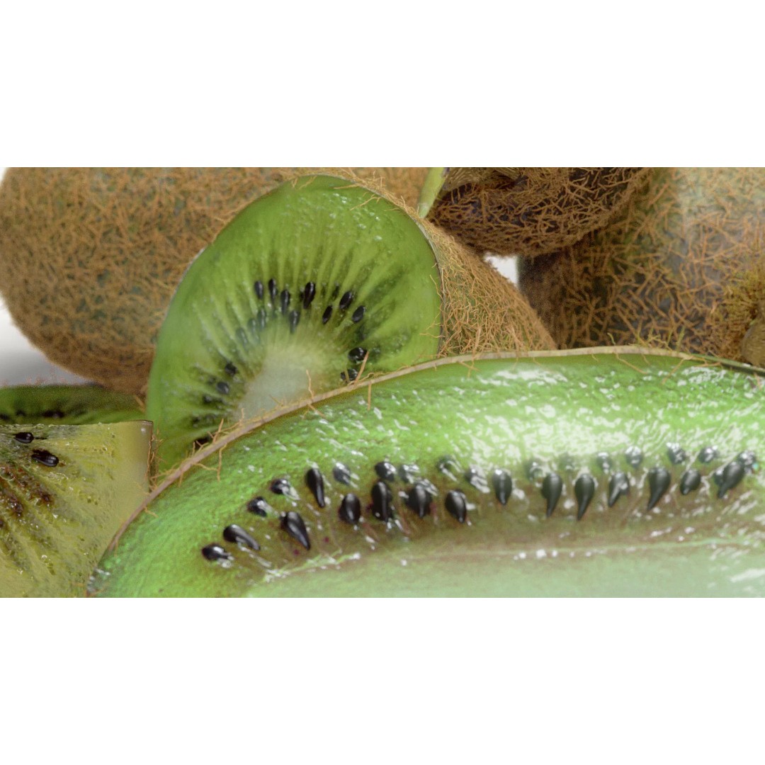 Realistic Kiwi 3D Model – Low Poly Food Asset, Blender, FBX - View 8