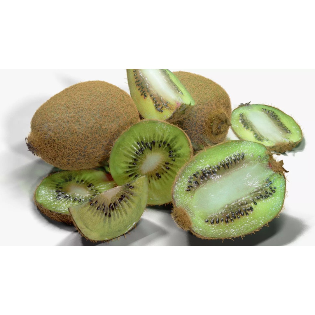 Realistic Kiwi 3D Model – Low Poly Food Asset, Blender, FBX - View 9