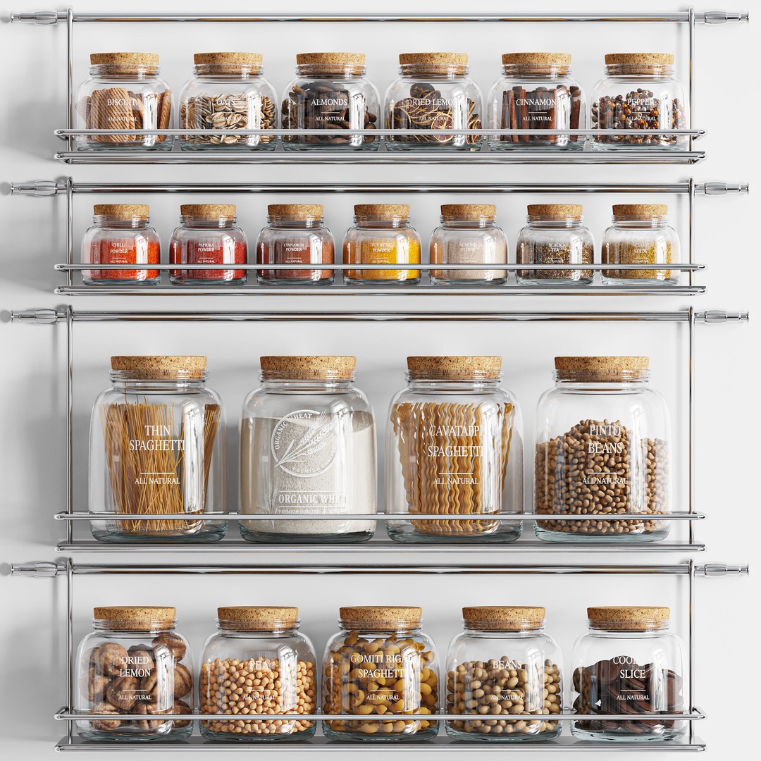 Kitchen Accessories 3D Model – High Poly, Game Ready, FBX and OBJ Formats - View 6