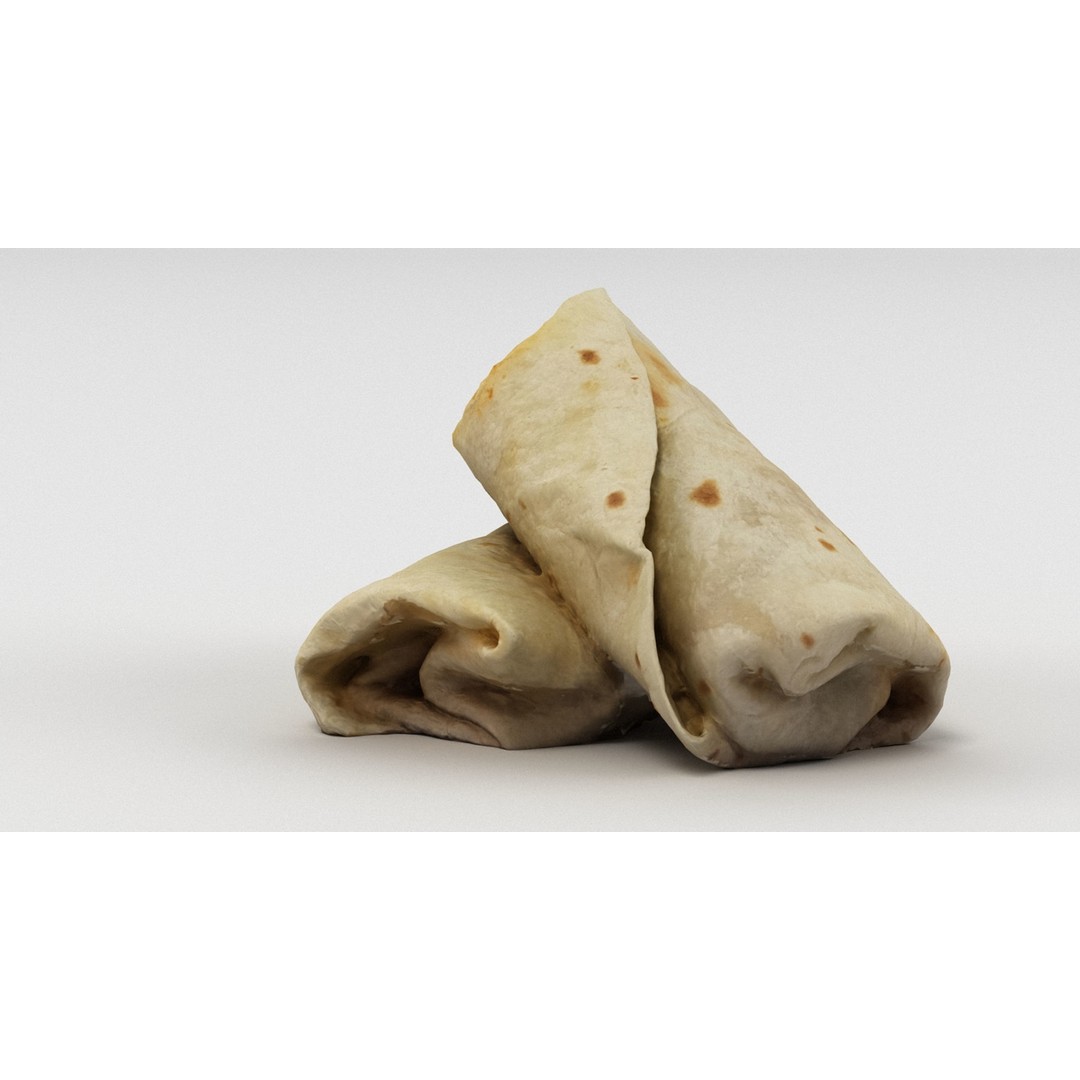 Sandwich Wrap 3D Model – High Res Photogrammetry Asset, FBX & OBJ