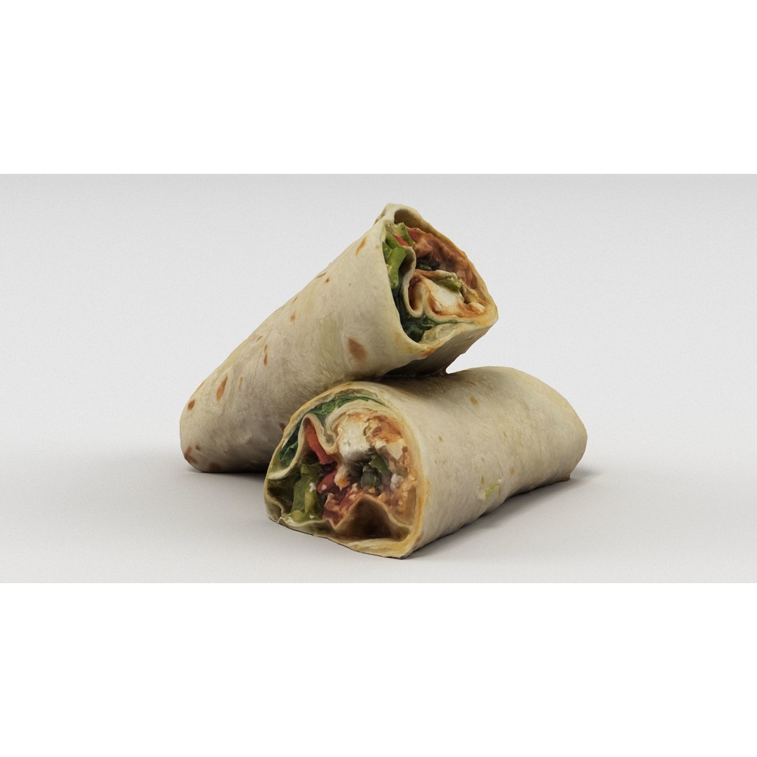Sandwich Wrap 3D Model – High Res Photogrammetry Asset, FBX & OBJ - View 10