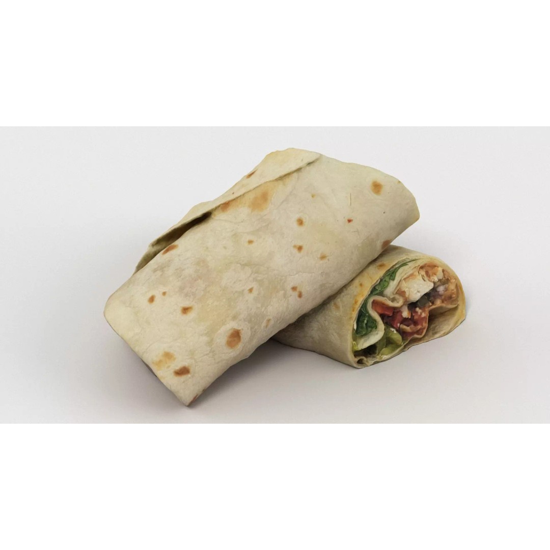 Sandwich Wrap 3D Model – High Res Photogrammetry Asset, FBX & OBJ - View 2