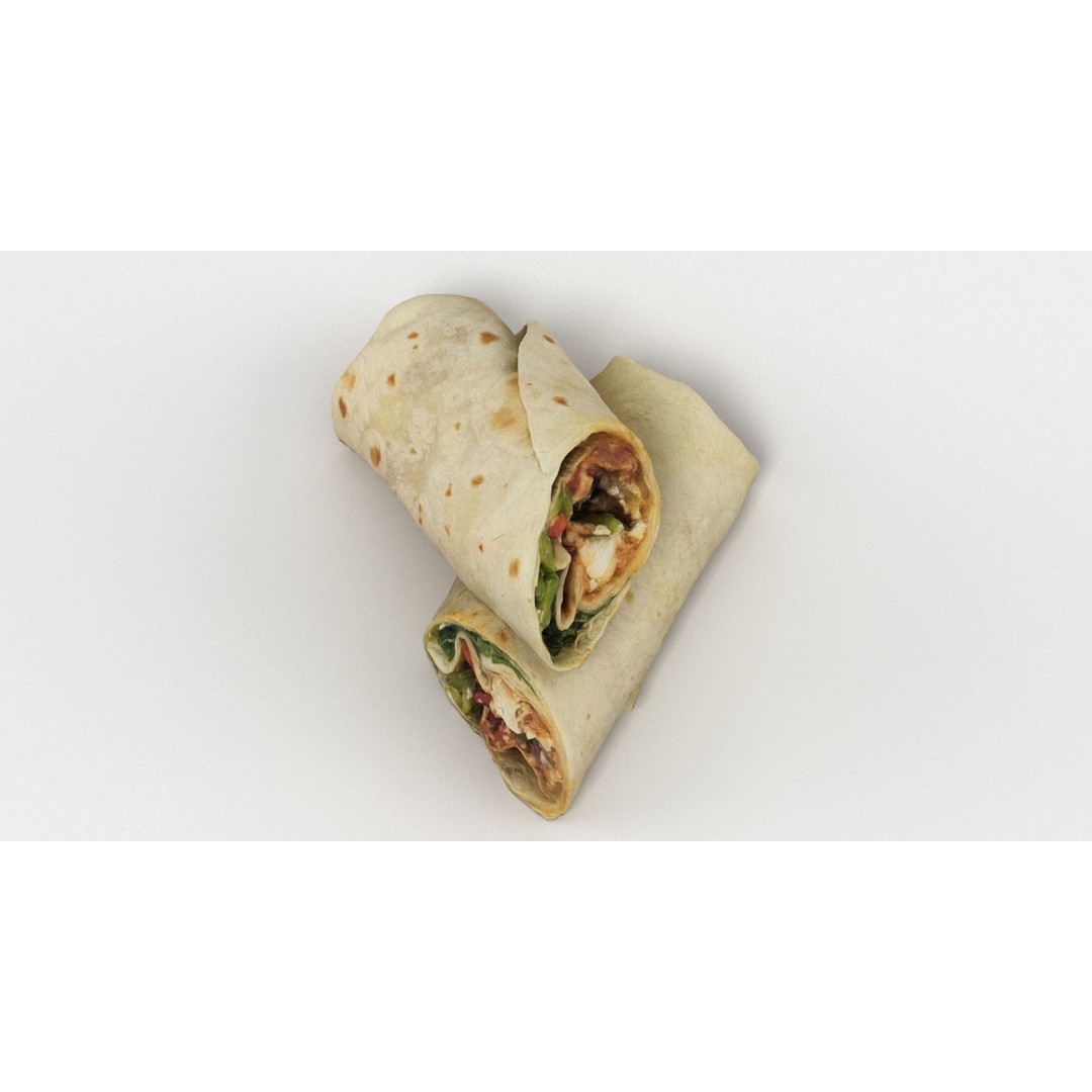 Sandwich Wrap 3D Model – High Res Photogrammetry Asset, FBX & OBJ - View 3