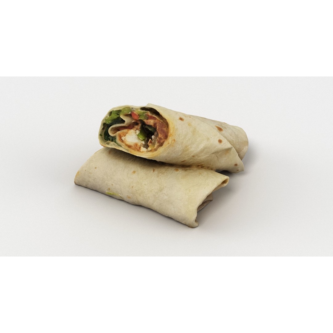 Sandwich Wrap 3D Model – High Res Photogrammetry Asset, FBX & OBJ - View 7