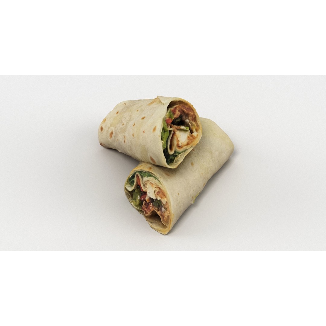 Sandwich Wrap 3D Model – High Res Photogrammetry Asset, FBX & OBJ - View 8