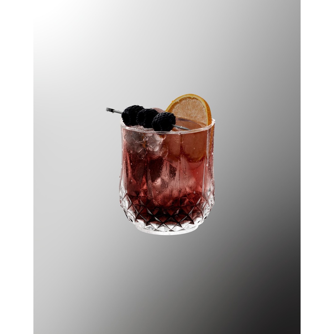 Bramble Cocktail 3D Model – Realistic PBR Beverage Asset, FBX, OBJ - View 5