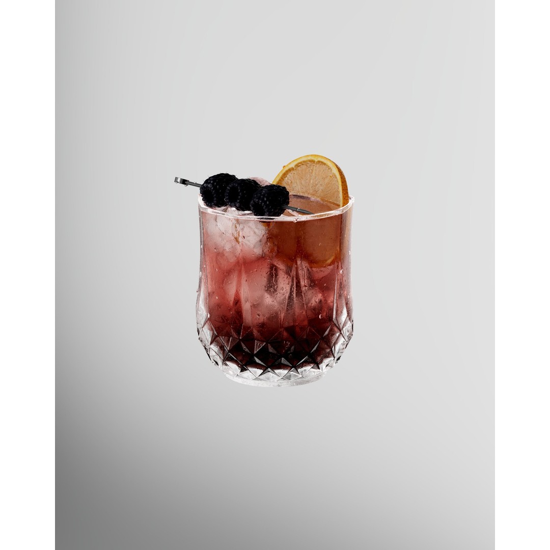 Bramble Cocktail 3D Model – Realistic PBR Beverage Asset, FBX, OBJ - View 6