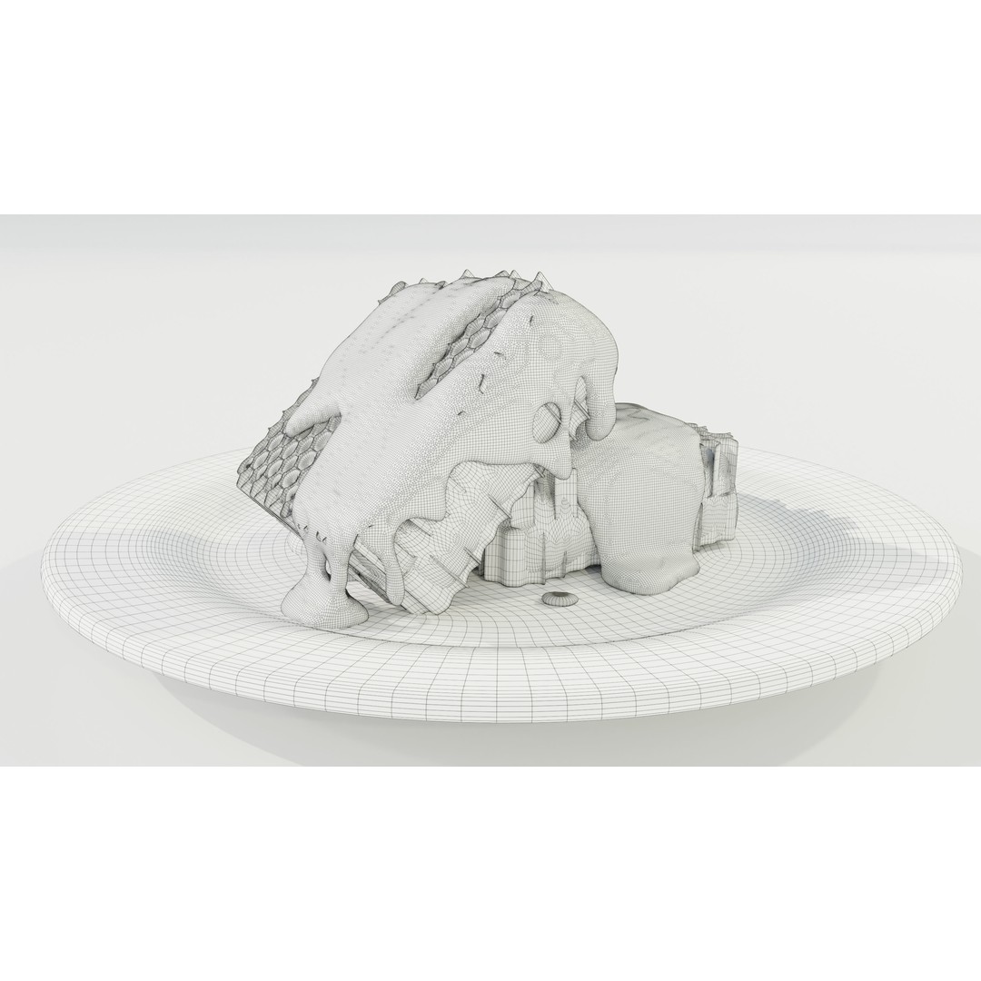 Honeycomb Pieces 3D Model – PBR Textured Food Asset, OBJ & FBX - View 17
