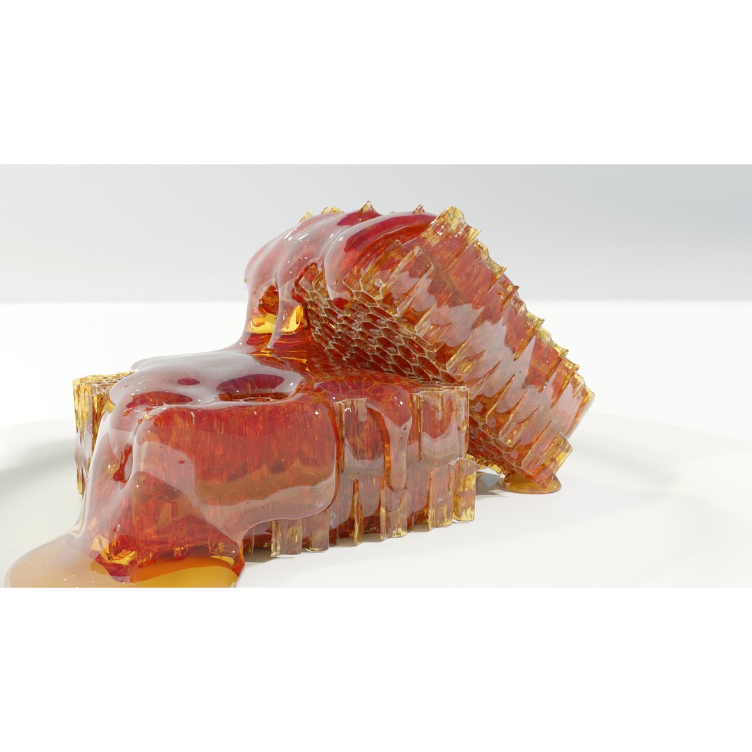Honeycomb Pieces 3D Model – PBR Textured Food Asset, OBJ & FBX - View 8