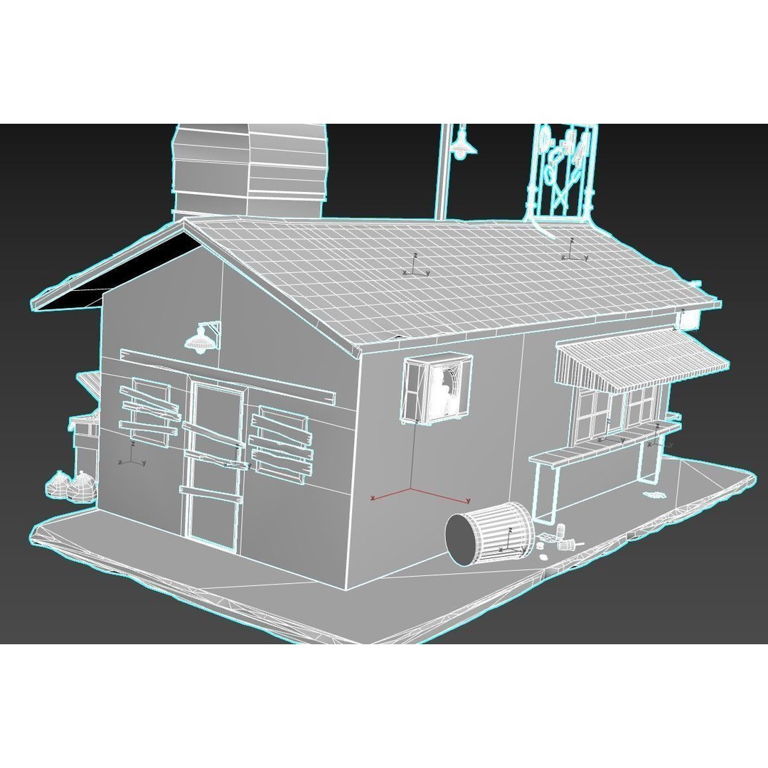 Abandoned Barbeque Restaurant 3D Model – Realistic PBR Asset, FBX, OBJ - View 13