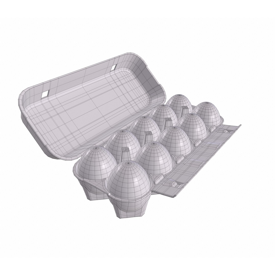 Egg Box 3D Model – PBR Textured Game Asset, FBX, OBJ - View 15