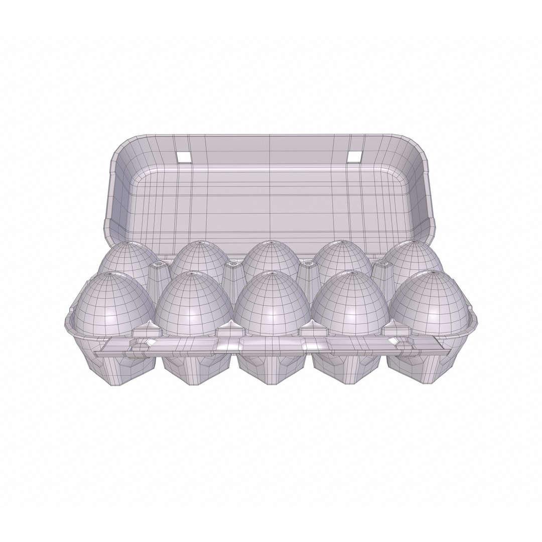 Egg Box 3D Model – PBR Textured Game Asset, FBX, OBJ - View 16