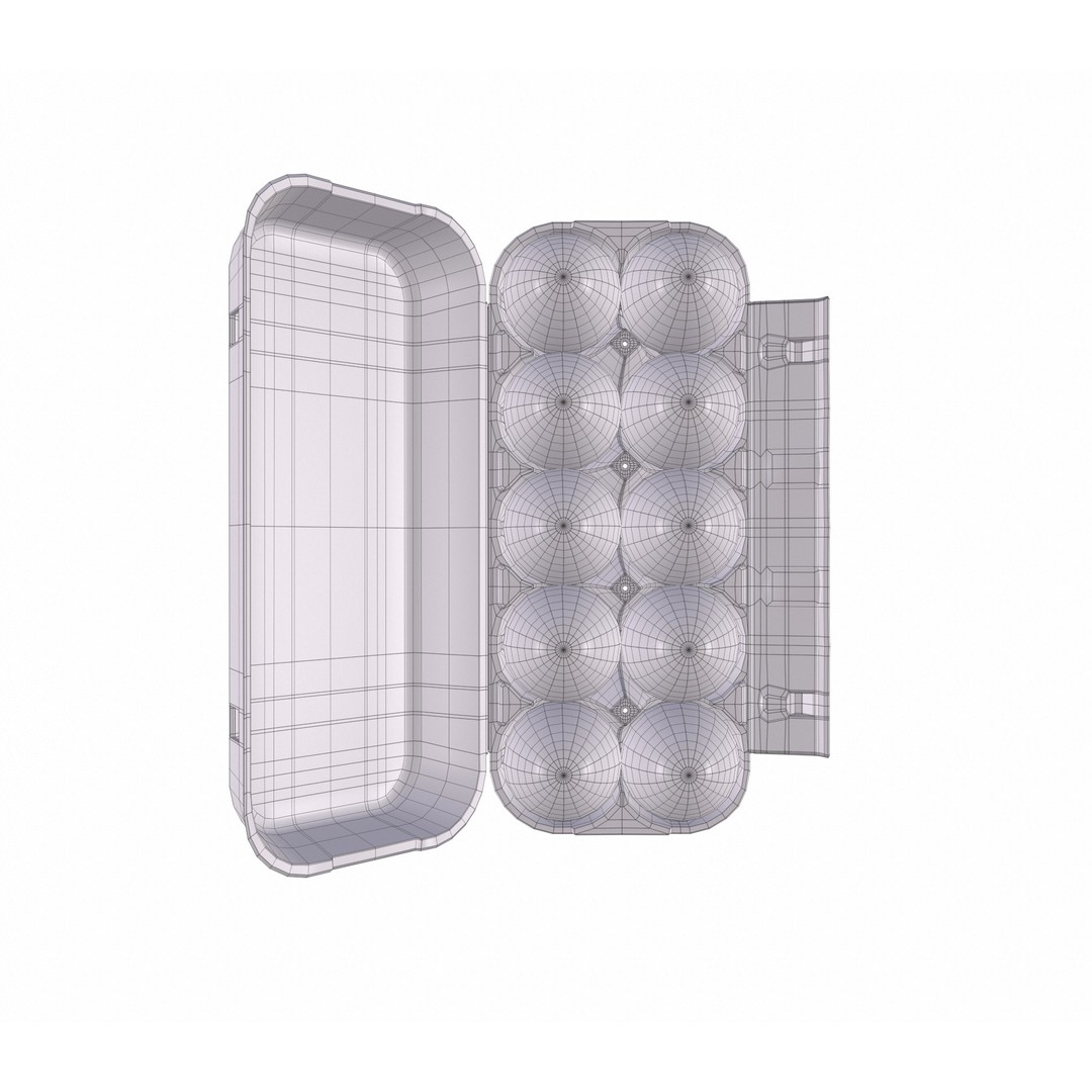 Egg Box 3D Model – PBR Textured Game Asset, FBX, OBJ - View 17