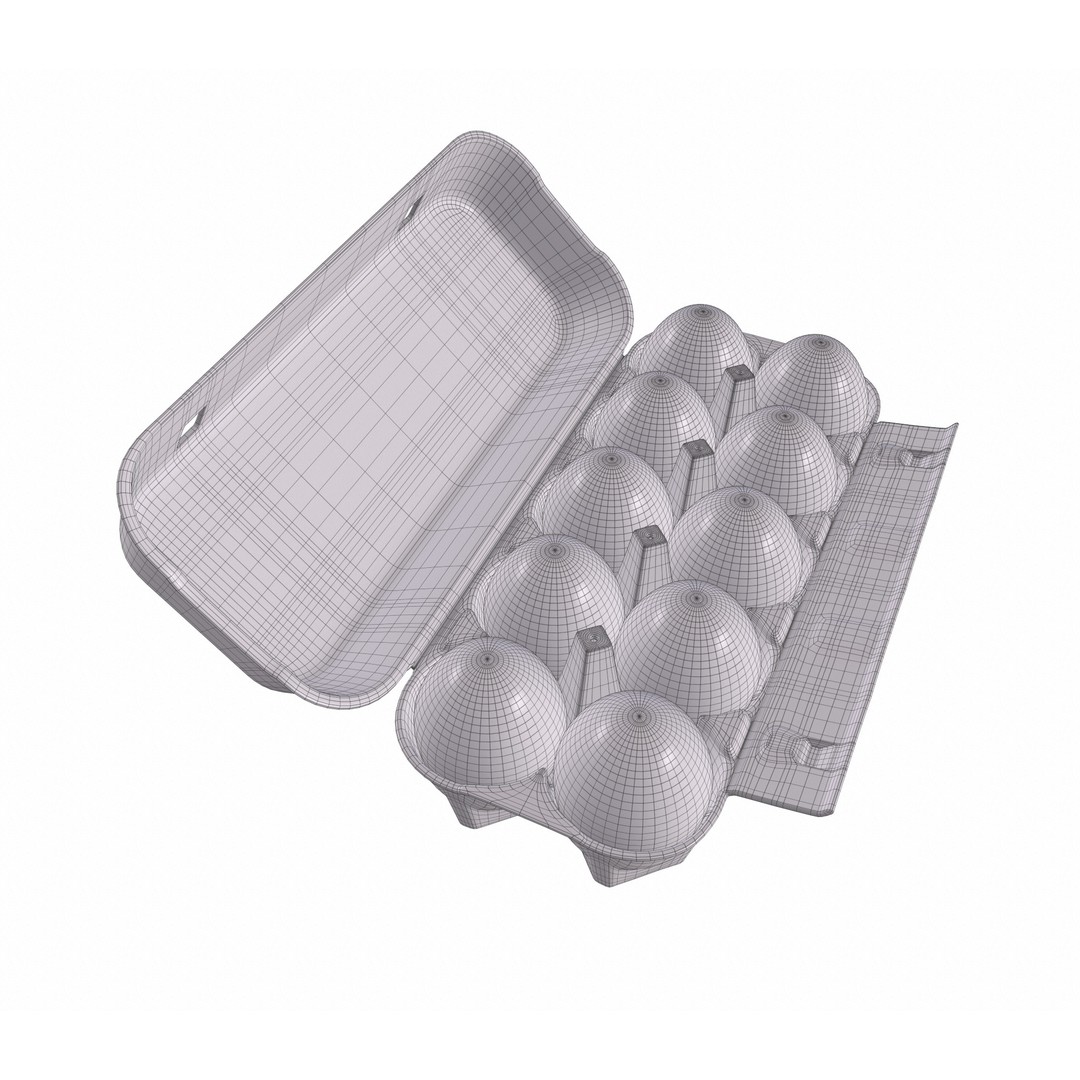 Egg Box 3D Model – PBR Textured Game Asset, FBX, OBJ - View 19