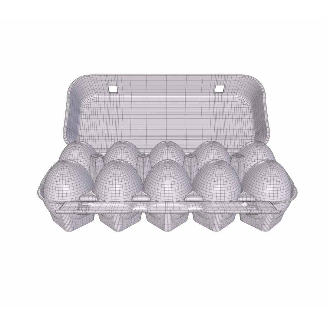 Egg Box 3D Model – PBR Textured Game Asset, FBX, OBJ - View 20