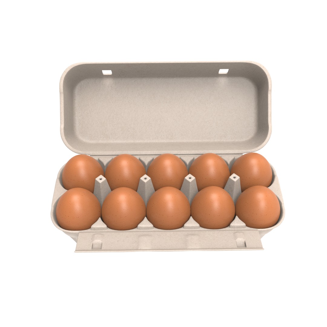 Egg Box 3D Model – PBR Textured Game Asset, FBX, OBJ - View 5