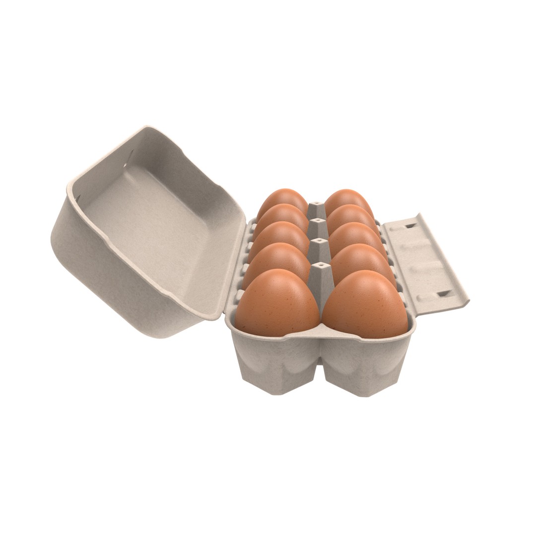 Egg Box 3D Model – PBR Textured Game Asset, FBX, OBJ - View 8