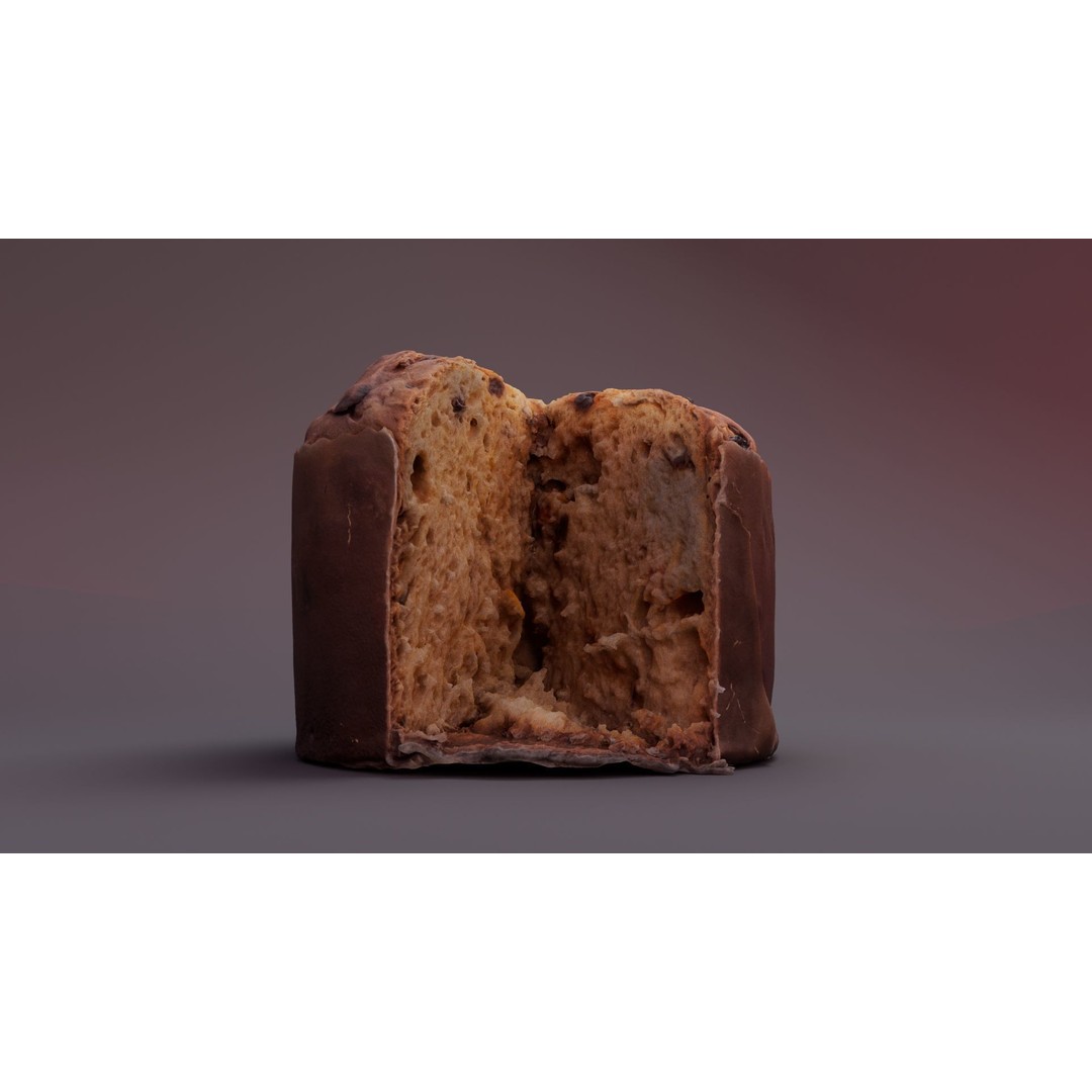 Panettone 3D Model – Realistic Christmas Dessert, FBX, PBR - View 12