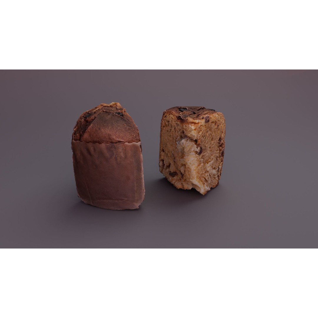 Panettone 3D Model – Realistic Christmas Dessert, FBX, PBR - View 14