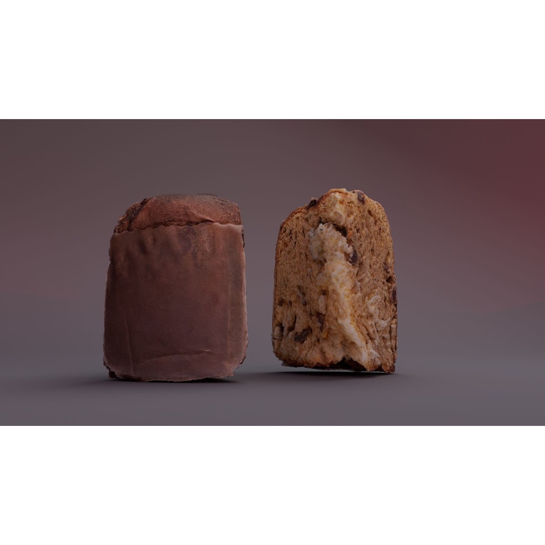 Panettone 3D Model – Realistic Christmas Dessert, FBX, PBR - View 17