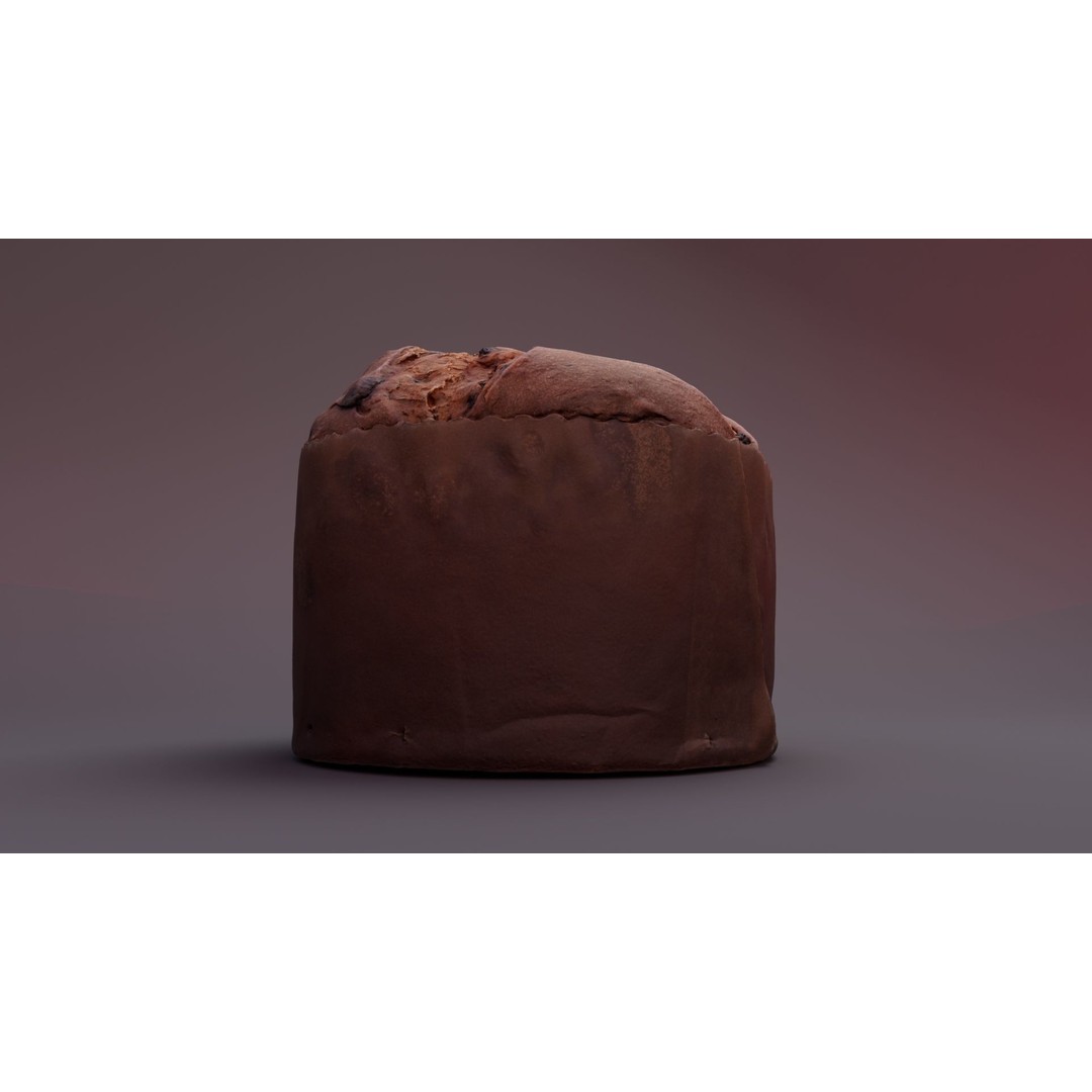 Panettone 3D Model – Realistic Christmas Dessert, FBX, PBR - View 6