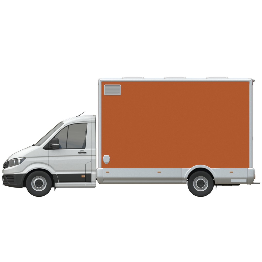 VW Crafter Food Truck 3D Model – Detailed Vehicle with Kitchen Equipment, FBX - View 12