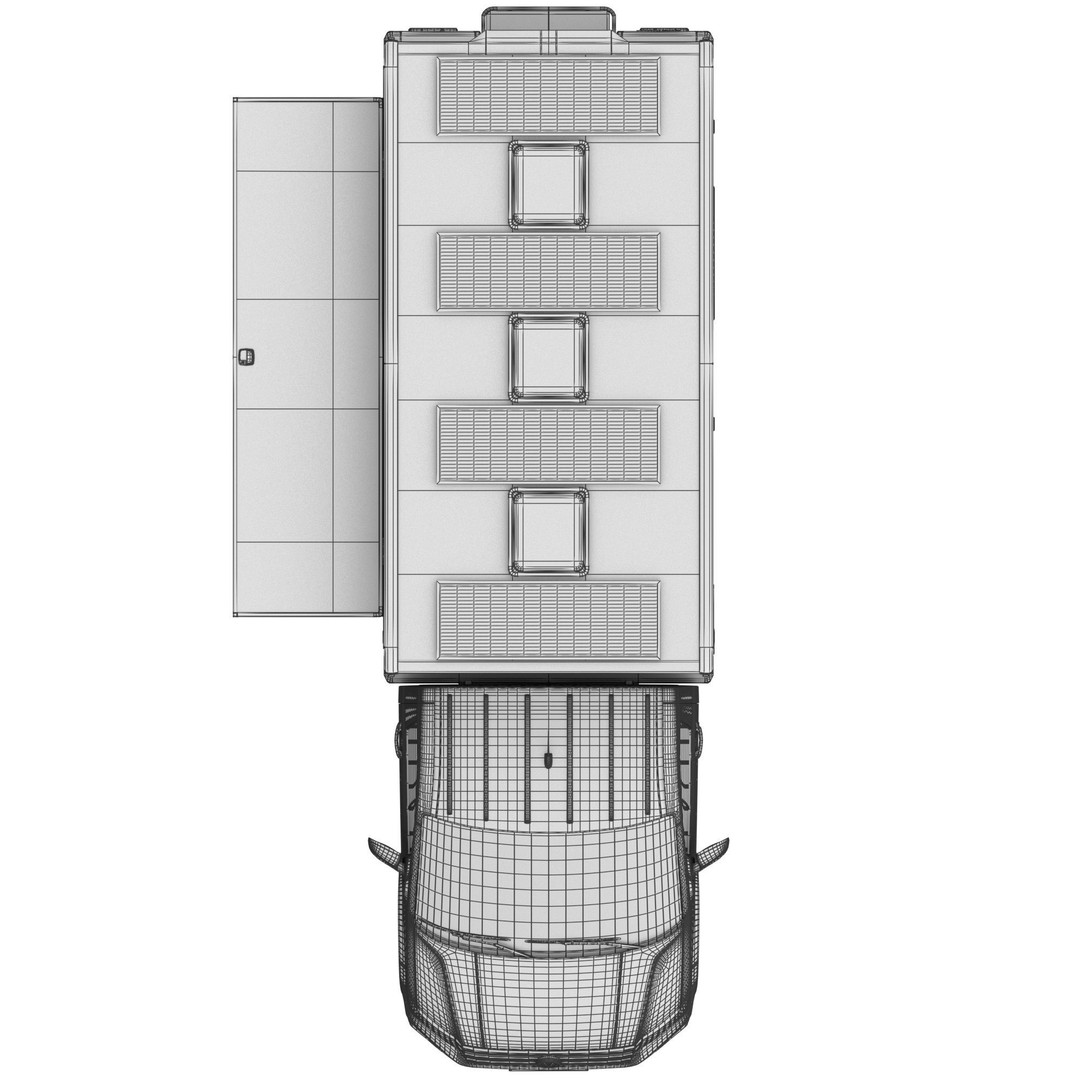 VW Crafter Food Truck 3D Model – Detailed Vehicle with Kitchen Equipment, FBX - View 22