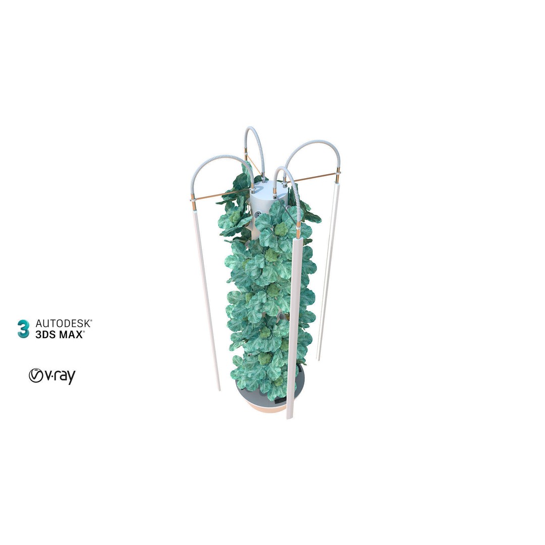 Hydroponics 3D Model – Detailed Plant System, FBX & Blender Formats - View 11