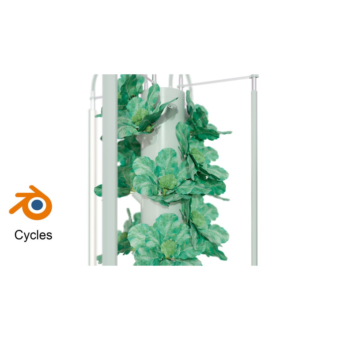 Hydroponics 3D Model – Detailed Plant System, FBX & Blender Formats - View 3