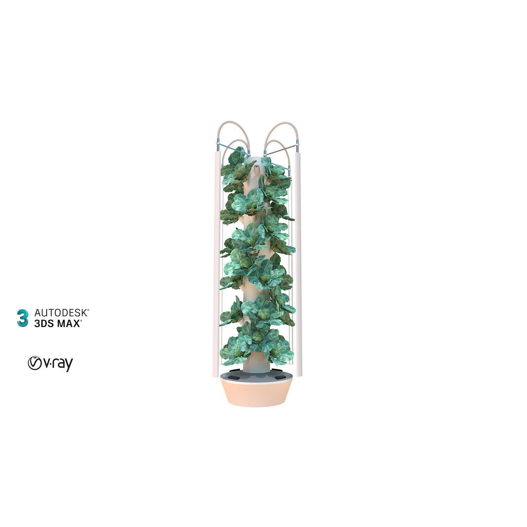 Hydroponics 3D Model – Detailed Plant System, FBX & Blender Formats - View 6