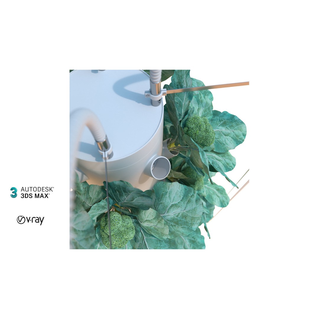 Hydroponics 3D Model – Detailed Plant System, FBX & Blender Formats - View 8