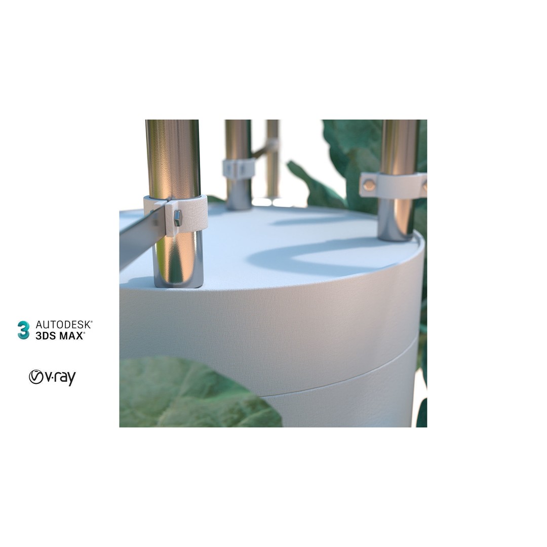 Hydroponics 3D Model – Detailed Plant System, FBX & Blender Formats - View 9