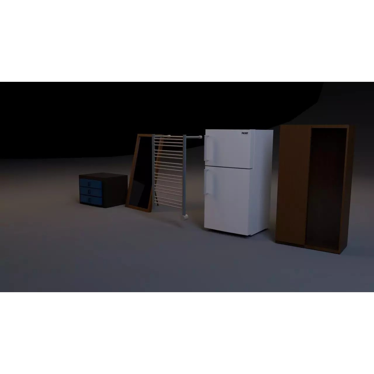 Essential Household Furniture and Appliance Set - Game-Ready 3D Model