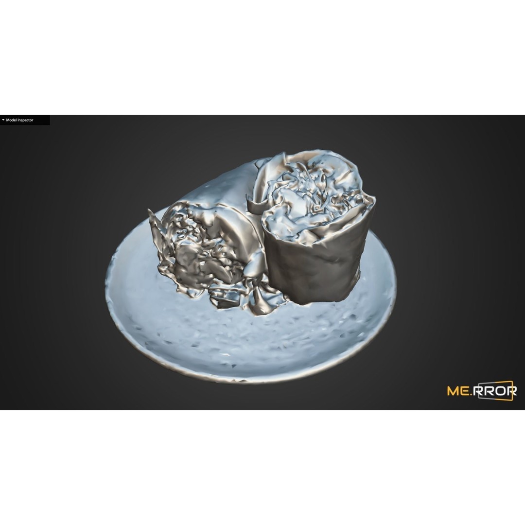 Salmon Salad Wrap 3D Model – High Poly Scanned Asset, FBX, OBJ - View 11
