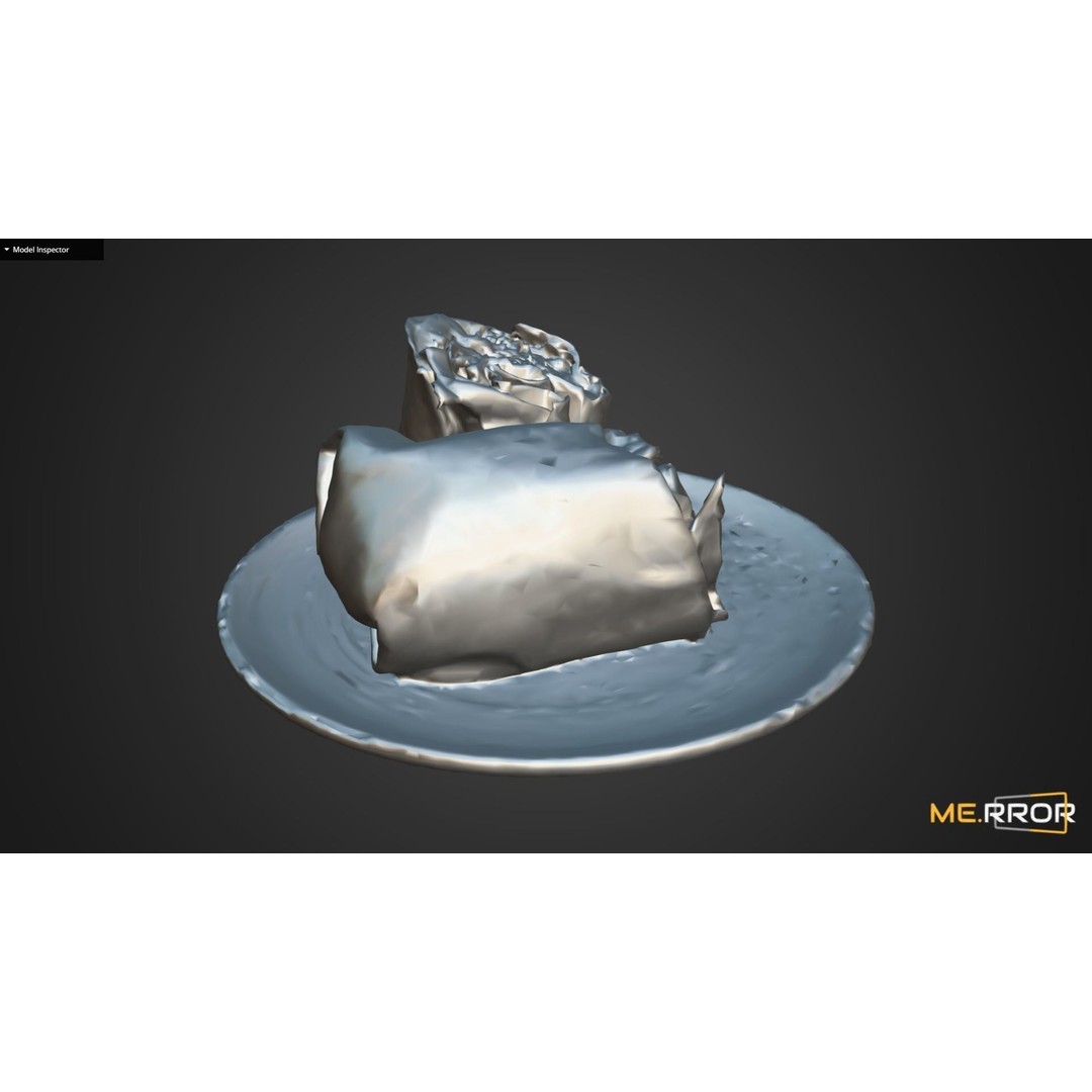 Salmon Salad Wrap 3D Model – High Poly Scanned Asset, FBX, OBJ - View 12