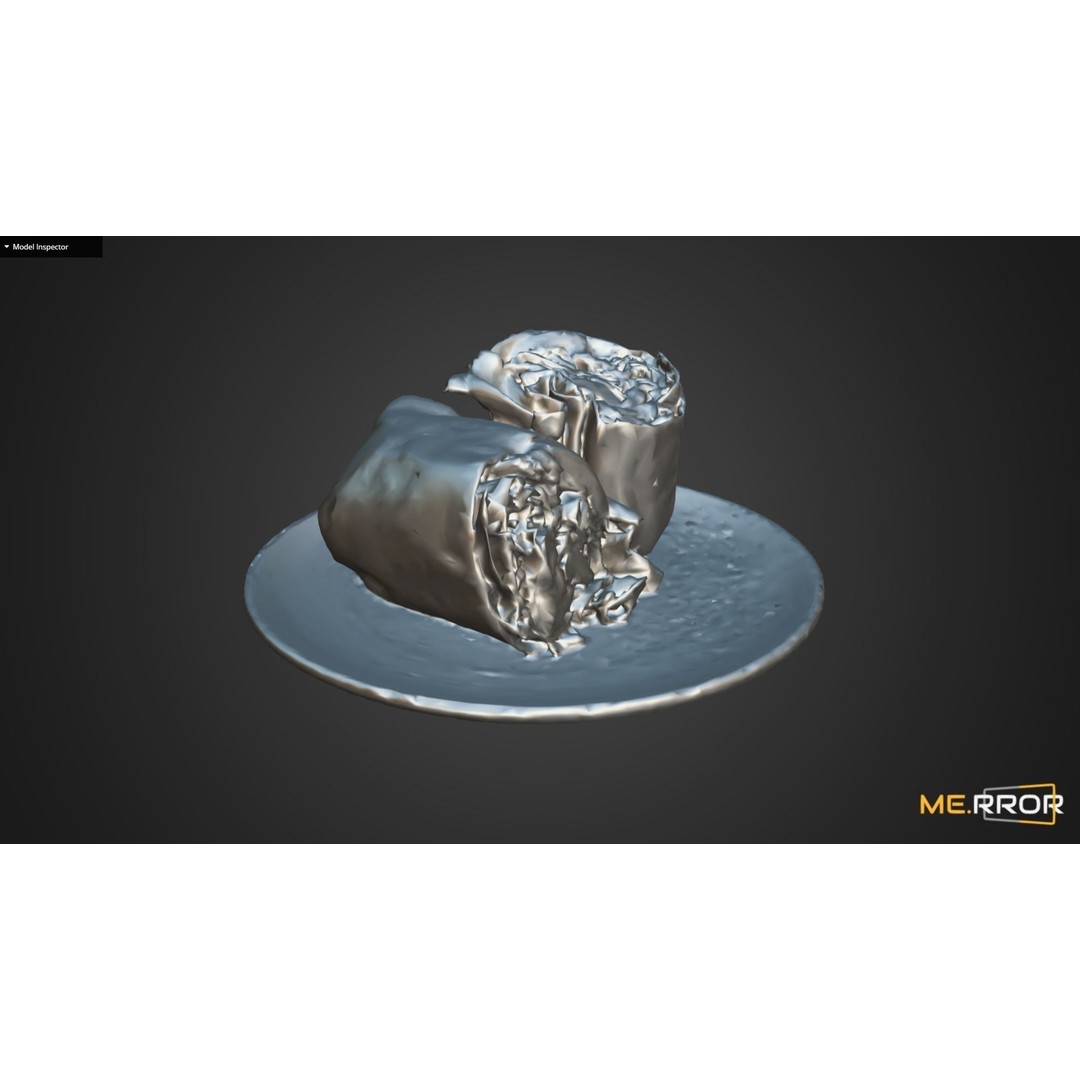 Salmon Salad Wrap 3D Model – High Poly Scanned Asset, FBX, OBJ - View 14