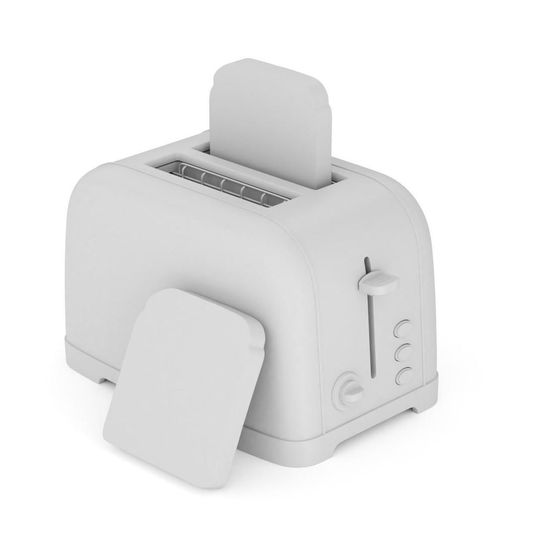 Toaster 3D Model – Retro Kitchen Appliance with Textures, FBX & OBJ - View 13