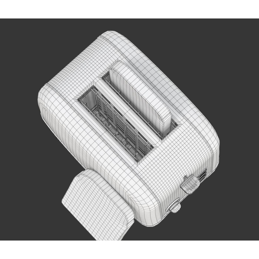 Toaster 3D Model – Retro Kitchen Appliance with Textures, FBX & OBJ - View 20