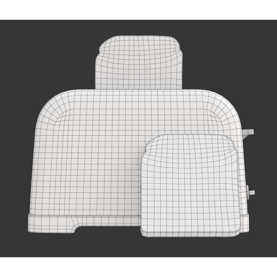 Toaster 3D Model – Retro Kitchen Appliance with Textures, FBX & OBJ - View 22